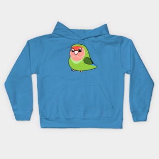 Cute peach faced lovebird Kids Hoodie